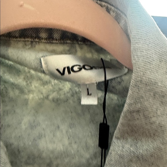 Vigoss Gray Washed Denim Jacket with Subtle Distressing - Picture 2 of 4